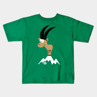 Capricorn On Mountain Kids T-Shirt